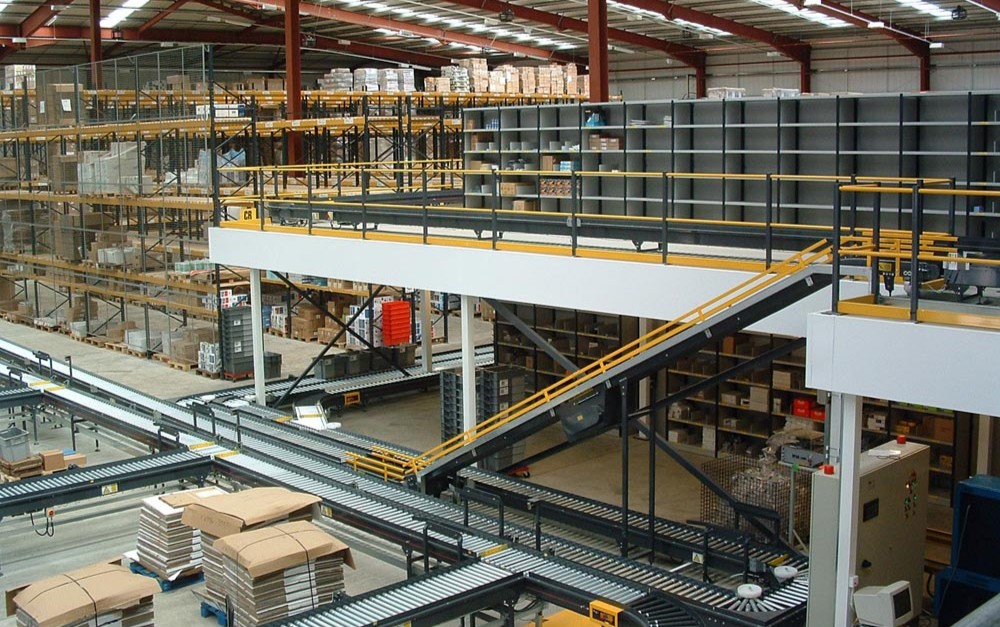 Cantilever racking used for the storage of long, awkward items like pipes and lumber